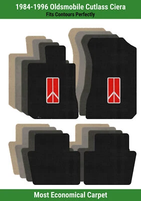 Lloyd Velourtex Front & Rear Mats for '84-96 Cutlass Ciera w/Oldsmobile Emblem R - Image 1 of 4