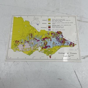 ORIGINAL VINTAGE 1977 Geology Victoria Australia Gov Dept Postcard Map Letter - Picture 1 of 3