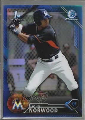 2016 Bowman Chrome Prospects Blue Refractor /150 John Norwood #BCP27 - Image 1 of 2