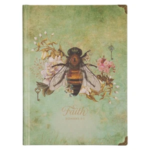 Bee Journal w/Scripture Faith Romans 5:1 Bible Verse Road/288 Ruled Pages, - Picture 1 of 5