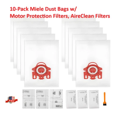 Miele Vacuum Bags GN Vacuum Cleaner Bags Dust Bags replacement 10-Pack w/ Filter - Image 1 of 4