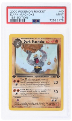 2000 Pokemon Team Rocket Dark Machoke 1st Edition #40 PSA 9 - Image 1 of 2