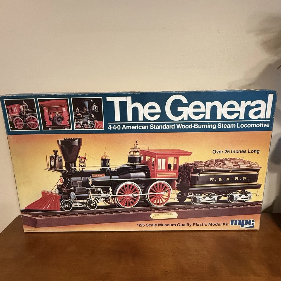 MPC The General American Steam Train 1:25 Scale Plastic Model Kit Missing parts - Image 1 of 4