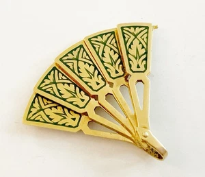 Antique 14k Enamel Fan Shaped Charm/Drop  - Picture 1 of 5