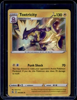 Toxtricity (107) SWSH08: Fusion Strike Pokémon #107/264 Holo Rare NM+ - Image 1 of 2