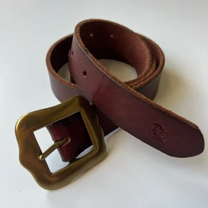 Ralph Lauren Brown Leather Belt size 32 - Picture 1 of 8