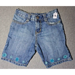 Gymboree Girls Adjustable Waist Denim Bermuda Shorts Size 5 (7) - Picture 1 of 4