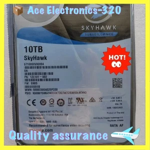 Seagate ST10000VX0004 SkyHawk 10TB Sata 6Gb/s 3.5" 7200RPM 256MB HDD Hard Drive - Picture 1 of 6