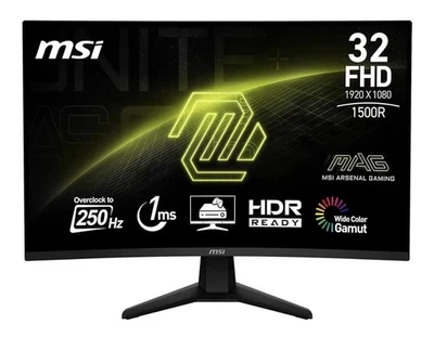 MSI MAG 32C6X 32" FHD Curved Gaming Monitor 1920x1080 VA Panel 250Hz 1ms  sealed - Image 1 of 4