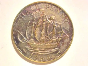 Münze Großbritannien: Half Penny 1966 - Bild 1 von 2