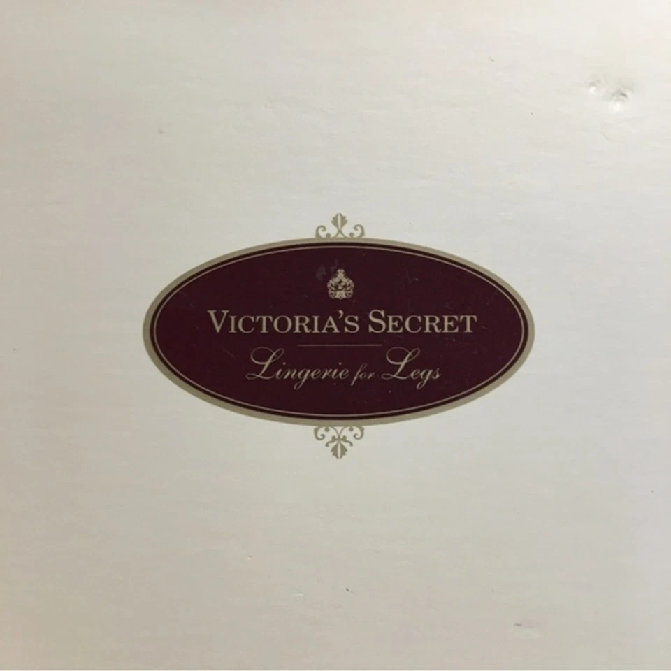 Victoria's Secret лайкры чистый чулки красный высокий золотой Crown этикетка винтажный - Изображение 1 из 4