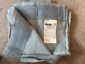 IKEA DYTAG 100% Linen Curtains Grey Blue 145 x 250cm 205.252.95 New No Packaging - Picture 1 of 12