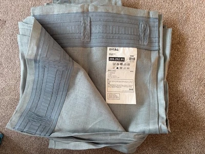 IKEA DYTAG 100% Linen Curtains Grey Blue 145 x 250cm 205.252.95 New No Packaging - Image 1 of 4