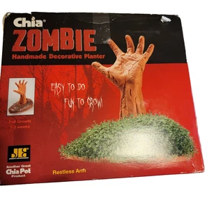 Chia Zombie Restless Arm Handmade Decorative Planter New Open Box with Seeds - Picture 1 of 17