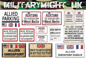 1/32 - 1/35 SCALE COLD WAR SIGNS BERLIN SET DIORAMA DECALS - Picture 1 of 1