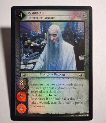 LOTR TCG Realms of the Elf-lords SARUMAN KEEPER OF ISENGARD 3R68 FOIL LP - Image 1 of 2