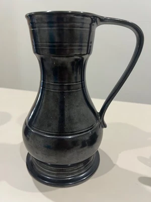 Beswick Vintage Ceramic Pitcher Jug Black Gunmetal Pewter Effect Lustreware - Image 1 of 4