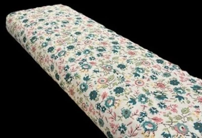 Fabric X .25 yd cotton 108 wide quilt back Lori Holt Piece & Plenty Latte floral - Image 1 of 2