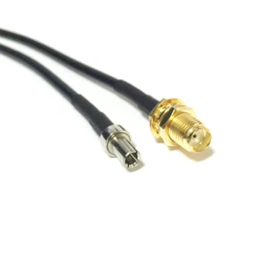 SMA female nut to TS9 male Straight Pigtail cable RG174 20cm 8" for ZTE MF622 - Picture 1 of 6