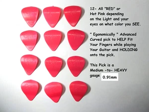 GRIP-Marken-GITARRENPLEKTREN, GRIFFE, Gitarrenplektren mit einem Griff, 12 PLEKTREN, GEBOGENES PICK - Bild 1 von 10