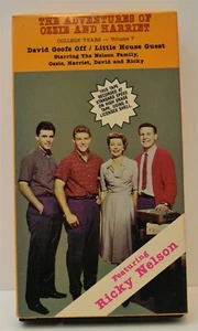 EARLY VHS Adventures of Ozzie and Harriet Ricky Nelson College Years Vol 7 SPI - Imagen 1 de 2