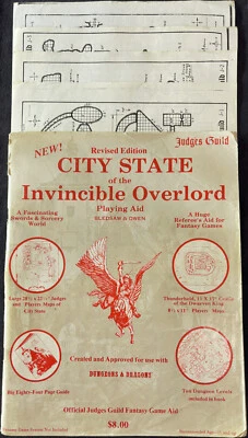 Judges Guild City State of the Invincible Overlord 1978 segunda edición ¡Envío gratuito! Foto 1 de 4