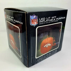 NFL Denver Broncos Inflatable Pumpkin - 4 Ft. - LED Lit - Picture 1 of 16