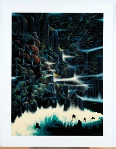 1991 Eyvind Earle "Ocean Cliffs" Hand Signed & Numbered L.E. 237/431 Serigraph - Picture 1 of 9