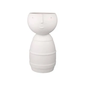 Goebel Vultus Vase, Übertopf KLAUS mit Gesicht H. 30cm weiß aus Porzellan - Bild 1 von 5