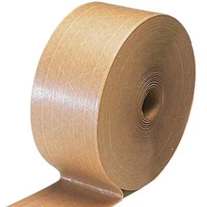 10 rollos de cinta de papel con goma Kraft reforzada 72 mm x 450' marrón grado industrial - Imagen 1 de 1