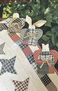 HOMESPUN CHRISTMAS STAR Wall Quilt & Angel Pattern by County Threads - Picture 1 of 3