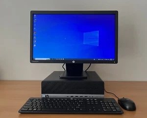 HP Desktop Computer Intel i5-3.4GHz 8G Ram 128G SSD, 500G 22" Mon Keyboard Mouse - Picture 1 of 11