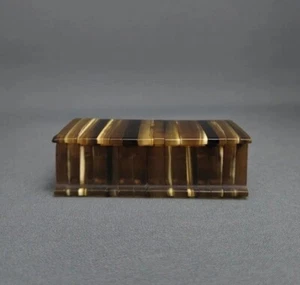 Unusual Georgian Sliced Horn Snuff Box - Picture 1 of 13