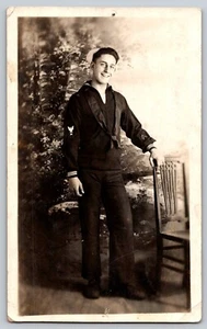 Postcard RPPC Portrait Archie US Navy WW1 H. Pashaian Star Studio Chelsea MA - Picture 1 of 2