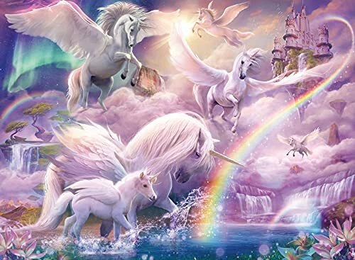 Ravensburger Puzzle Unicorno Pegaso, 100 Pezzi XXL, Puzzle per Bambini, Collezio - Immagine 1 di 1