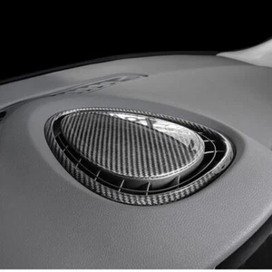 100%Carbon Fiber Dashboard Center AC Vent Cover Trim for Mini Cooper F55 F56 F57 - Picture 1 of 3
