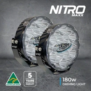 Ultra Vision Nitro MAXX 180 9" Driving Lights - 5 Year Warranty - Aussie Made - Picture 1 of 7