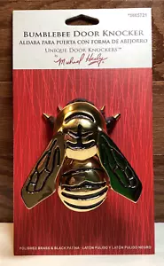 Michael Healy 4 in Polished Brass Bumble Bee Door Knocker NEW - Picture 1 of 9
