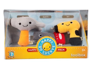 Neu Hallmark Happy Go Luckys Werkzeugkiste Plüsch Pack Hammer Säge Bohrer Serie 2 Neu - Bild 1 von 3