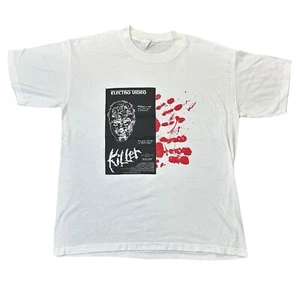 RARE Killer Electro Video Movie Promo T-Shirt Horror Gore Vintage Slasher L 1989 - Bild 1 von 8