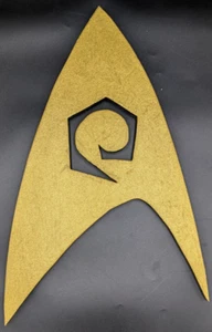 Handmade Wood Star Trek Engineering Wall Decoration - 17" - Picture 1 of 8
