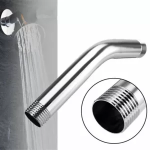Stainless Steel Shower Head Extension Angled Shower Arm Extra Pipe 15cm - Picture 1 of 7