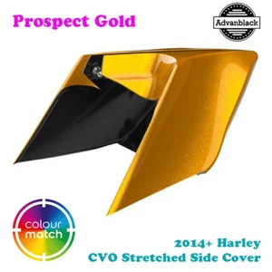 Prospect Gold CVO Stretched Side Cover fit 2014+ Harley Electra Glide FLHT - Picture 1 of 8