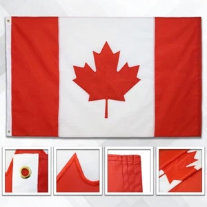 Canada Embroidered Flag 3x5ft – Country Flag of Canada for Outdoor Display - Picture 1 of 5