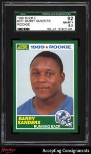 1989 Score #257 Barry Sanders RC Lions ROOKIE SGC 8.5 NM-MT+