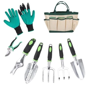 Garden Tool Set 8 Pcs Heavy Duty Aluminum Rustproof Gardening Hand Tools,with... - Picture 1 of 7