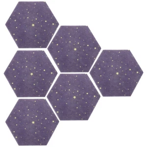 6 Pcs Hexagonal Felt Board Office Bulletin Wall Decorative Boards - Picture 1 of 12