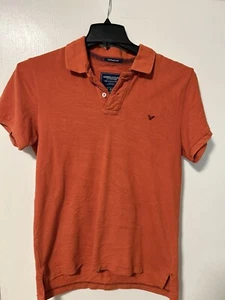 American Eagle Outfitters Vintage Fit Hombre Manga Corta M Naranja Quemado - Imagen 1 de 3