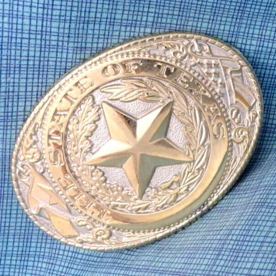 Fivela de cinto State Of Texas bandeiras estrela cowboy vaqueira vintage anos 80 EUA .XTT797 - Imagem 1 de 4