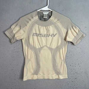 Camicia MISBHV Sport Europa beige e grigia senza cuciture manica corta grande - Foto 1 di 8